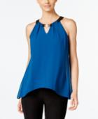 Thalia Sodi Sleeveless Handkerchief-hem Top, Only At Macy's