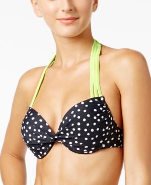 California Waves Push-up Underwire Halter Bikini Top Women's Swimsuit