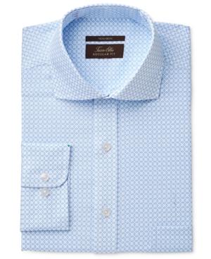 Tasso Elba Men's Classic-fit Non-iron Twill Oval Print Dress Shirt, Created For Macy's