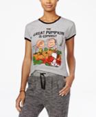 Peanuts Juniors' Great Pumpkin Graphic Ringer T-shirt