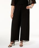 Alex Evenings Plus Size Wide-leg Chiffon Pants