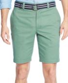 Club Room Men's Estate Flat-front Shorts With Belt, Only At Macy's