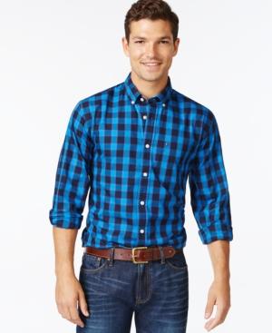 Tommy Hilfiger Big And Tall Stevenson Plaid Long-sleeve Shirt