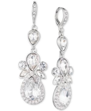 Givenchy Silver-tone Multi-teardrop Linear Drop Earrings