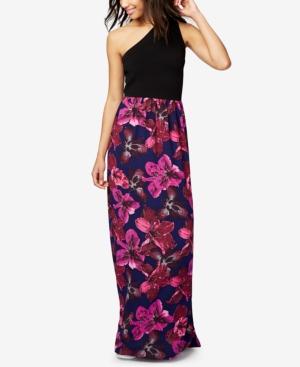 Rachel Rachel Roy One-shoulder Mixed-media Maxi Dress, Only At Macy's