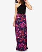 Rachel Rachel Roy One-shoulder Mixed-media Maxi Dress, Only At Macy's