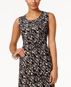 Jm Collection Printed Jacquard Tank Top, Only At Macy's