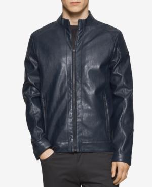 Calvin Klein Men's Faux-leather Jacket