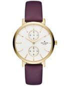 Kate Spade New York Women's Monterey Purple Leather Strap Watch 38mm
