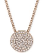 Dkny Pave Disc 19 Pendant Necklace