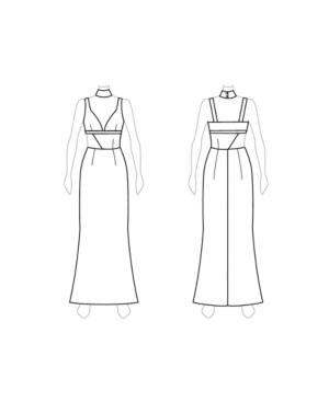Customize: Remove Skirt Slit - Fame And Partners Cut-out Full Skirt Dress