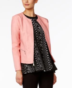 Alfani Faux-leather Jacket, Created For Macy's
