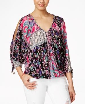 American Rag Printed Surplice Blouson Peasant Top, Only At Macy's