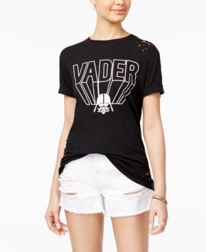 Freeze 24-7 Juniors' Cotton Star Wars Vader Ripped Graphic T-shirt