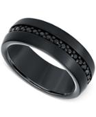 Men's Sapphire 8mm Band (9/10 Ct. T.w.) In Black Tungsten Carbide