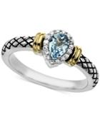 Swiss Blue Topaz (1/2 Ct. T.w.) & Diamond Accent Ring In Sterling Silver