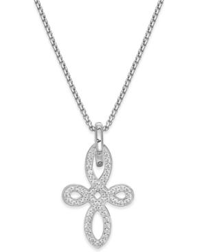 Thomas Sabo Crystal Knot Pendant Necklace In Sterling Silver