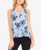 Vince Camuto Delicate Bouquet Printed V-neck Top