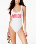 California Waves Juniors Bride Graphic One-piece Swimsuit Women's Swimsuit