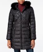 Bar Iii Faux-fur-trim Quilted Puffer Coat, Only At Macy's