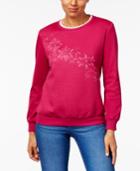 Alfred Dunner Royal Jewels Quilted Embroidered Sweatshirt