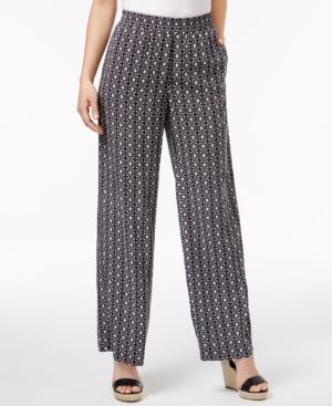 Jm Collection Printed Pull-on Pants, Created For Macy's