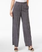 Jm Collection Printed Pull-on Pants, Created For Macy's