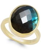 Paul & Pitu Naturally Gold-tone Oval Stone Ring