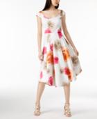 Calvin Klein Cotton Floral-print Midi Dress