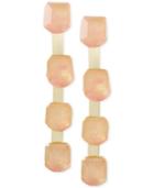 French Connection Gold-tone Coral Stone Linear Earrings