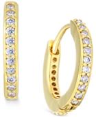 Eliot Danori Gold-tone Crystal Pave Huggy Hoop Earrings, Only At Macy's