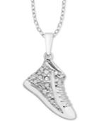 Diamond Sneaker 18 Pendant Necklace (1/10 Ct. T.w.) In Sterling Silver