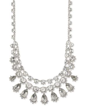 Givenchy Silver-tone Two-row Crystal Collar Necklace