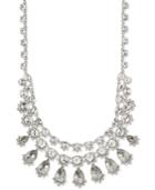 Givenchy Silver-tone Two-row Crystal Collar Necklace