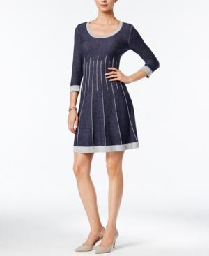Nine West Fit & Flare Sweater Dress