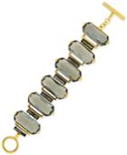 Vince Camuto Gold-tone Baguette Stone Line Bracelet