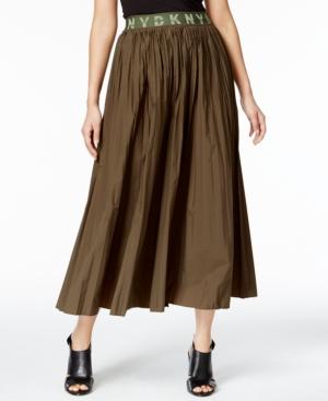 Dkny Pleated A-line Skirt
