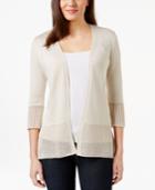 Jm Collection Petite Open-front Cardigan, Only At Macy's