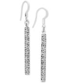 Lois Hill Filigree Rectangular Linear Drop Earrings In Sterling Silver