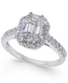 Diamond Octagon Halo Engagement Ring (1 Ct. T.w.) In 14k White Gold