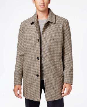 Kenneth Cole New York Wool-blend Checked Walker Coat