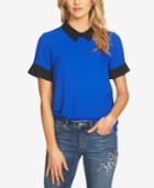 Cece Colorblocked Collared Blouse