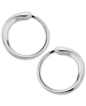 Nambe Sculptural Hoop Earrings In Sterling Silver, Only At Macy's