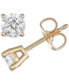 Macy's Star Signature Diamond Stud Earrings (1/2 Ct. T.w.) In 14k Gold Or White Gold