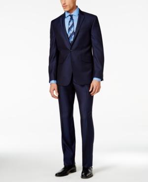 Kenneth Cole Reaction Navy Pindot Slim-fit Suit