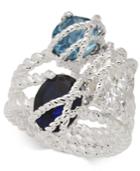 Charter Club Silver-tone Blue Crystal Wrap Ring, Created For Macy's