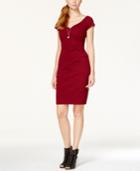 Emerald Sundae Juniors' V-back Bodycon Midi Dress