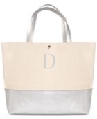 Cathy's Concepts Personalized Silver Metallic Color Dipped Tote Bag