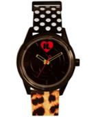 Harajuku Lovers Unisex Animal Print Designed By Gwen Stefani Printed Strap Watch 40mm Hl2614