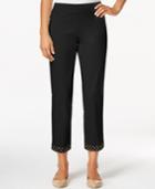 Jm Collection Stud-hem Capri Pants, Only At Macy's